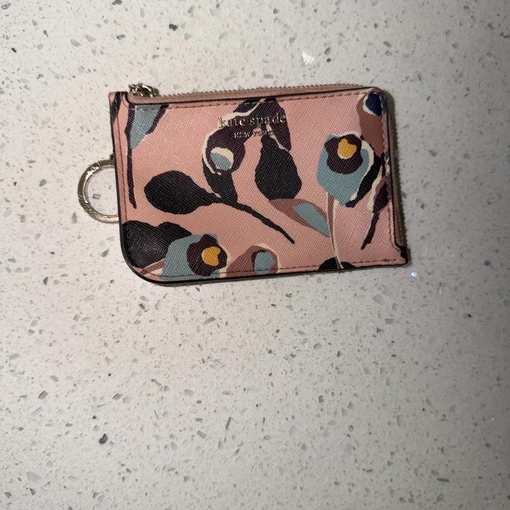 Kate Spade Pink Floral Card Holder